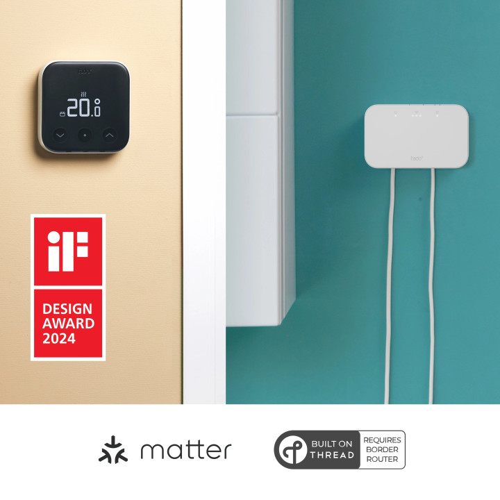 Tado Smart Thermosztát X, Vezeték nélküli Kezdőcsomag, Matter